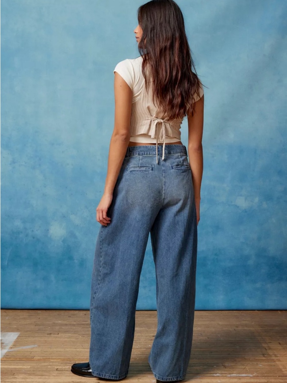 Urban Outfitters BDG Grandpa Baggy Trouser Jeans Pleated Pants Loose Fit Size27 - Picture 5 of 14